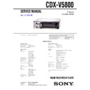 Sony CDX-V5800 Service Manual