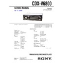 Sony CDX-V6800 Service Manual