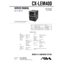 Sony CX-LEM400, XR-EM400 Service Manual