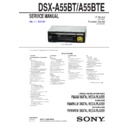 Sony DSX-A55BT, DSX-A55BTE Service Manual