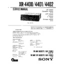 Sony EXR-22, XR-4400, XR-4401, XR-4402, XR-4409 Service Manual