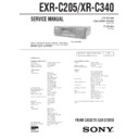 Sony EXR-C205, XR-C340 Service Manual