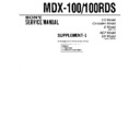 mdx-100, mdx-100rds (serv.man2) service manual