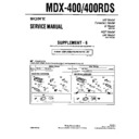 Sony MDX-400, MDX-400RDS (serv.man2) Service Manual