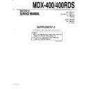 Sony MDX-400, MDX-400RDS (serv.man6) Service Manual