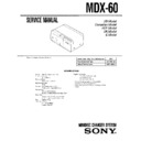 Sony MDX-60 Service Manual