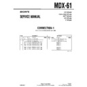 Sony MDX-61 (serv.man2) Service Manual