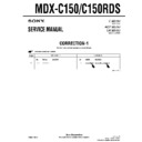 Sony MDX-C150, MDX-C150RDS (serv.man2) Service Manual