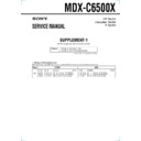 Sony MDX-C6500X (serv.man2) Service Manual