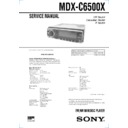 Sony MDX-C6500X Service Manual