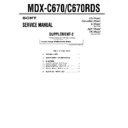 Sony MDX-C670, MDX-C670RDS (serv.man3) Service Manual
