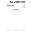 Sony MDX-C7900, MDX-C7900R (serv.man2) Service Manual