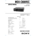 Sony MDX-C800REC (serv.man2) Service Manual