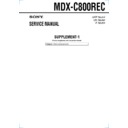 Sony MDX-C800REC (serv.man3) Service Manual