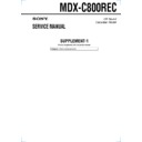 Sony MDX-C800REC (serv.man4) Service Manual