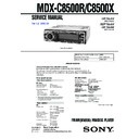 Sony MDX-C8500R, MDX-C8500X Service Manual