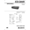 Sony MDX-C8900R Service Manual