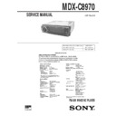 Sony MDX-C8970 Service Manual
