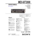 Sony MEX-BT2600 Service Manual