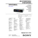 Sony MEX-BT3800U, MEX-BT3807U, MEX-BT3850U, MEX-BT38UW Service Manual