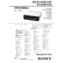 Sony MEX-BT4100E, MEX-BT4100P, MEX-BT4100U, MEX-BT4150U Service Manual