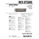 Sony MEX-BT5000 Service Manual