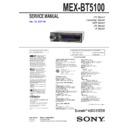 Sony MEX-BT5100 Service Manual