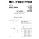 Sony MEX-DV1000, MEX-DV2000 (serv.man3) Service Manual