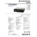 Sony MEX-DV1500U, MEX-DV1505U, MEX-DV150UE Service Manual