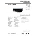 Sony MEX-DV800, MEX-DV808, MEX-DV80EE, MEX-DV80M Service Manual