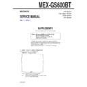 Sony MEX-GS600BT (serv.man2) Service Manual