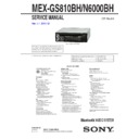 Sony MEX-GS810BH, MEX-N6000BH Service Manual