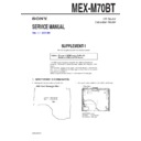 Sony MEX-M70BT (serv.man2) Service Manual