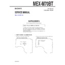 Sony MEX-M70BT (serv.man3) Service Manual
