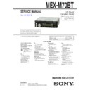 Sony MEX-M70BT Service Manual