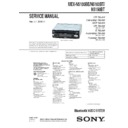 Sony MEX-N5100BE, MEX-N5100BT, MEX-N5150BT Service Manual