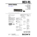 Sony MEX-R5 Service Manual