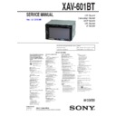 Sony XAV-601BT Service Manual
