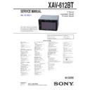 Sony XAV-612BT Service Manual