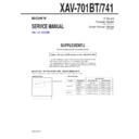 Sony XAV-701BT, XAV-741 (serv.man3) Service Manual