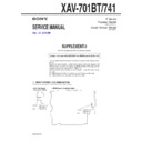 Sony XAV-701BT, XAV-741 (serv.man4) Service Manual