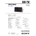 Sony XAV-7W (serv.man2) Service Manual