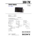 Sony XAV-7W Service Manual