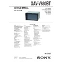 Sony XAV-V630BT Service Manual