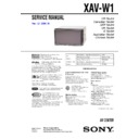 Sony XAV-W1 Service Manual