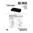 Sony XM-10020 Service Manual