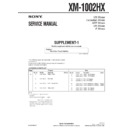 Sony XM-1002HX (serv.man2) Service Manual
