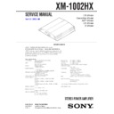 Sony XM-1002HX Service Manual