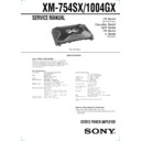 Sony XM-1004GX, XM-754SX Service Manual