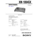 Sony XM-1004GX Service Manual